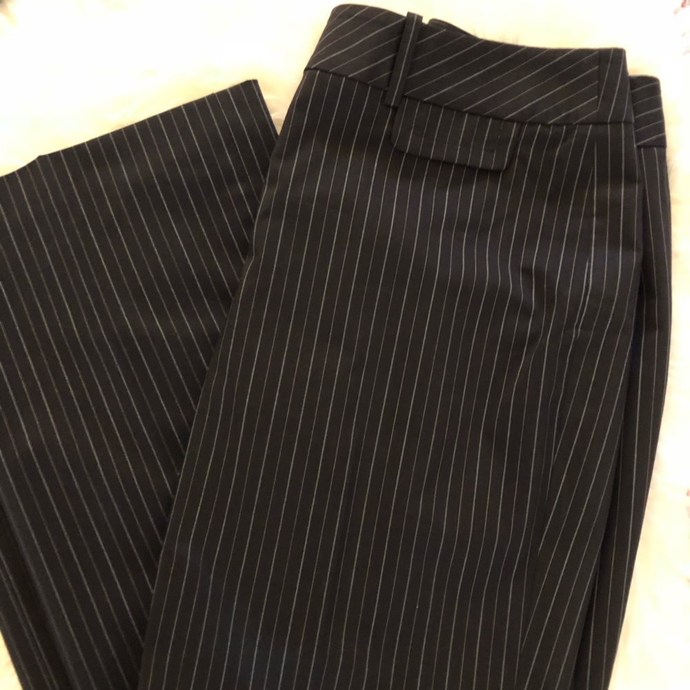 🌿2xHP🌿 Ann Taylor Loft Laura Fit Pinstripe Wide Leg Pants - Picture 2 of 11